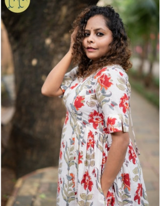 Side Gather Long Dress 