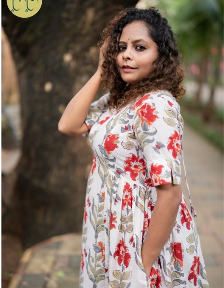 Side Gather Long Dress 