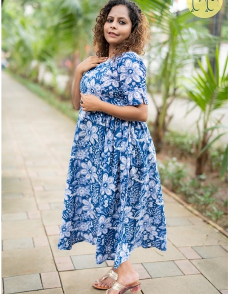 Side Gather Long Dress 