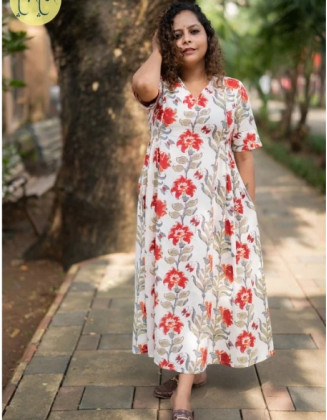 Side Gather Long Dress 